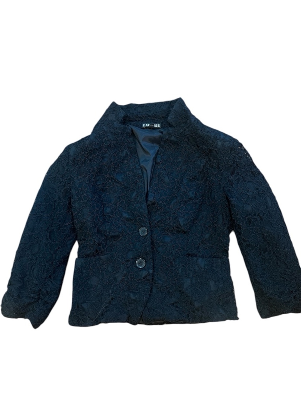 Express Black Lace Blazer Size 8